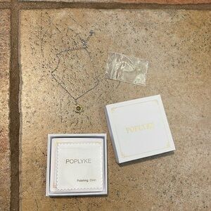 POPLYKE 925 Sterling Silver Double Layered Chain Sunflower Anklet
